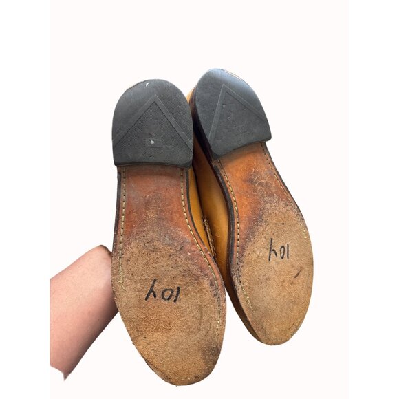 Allen Edmonds tan men’s penny Oxford dress shoes 9.5D SKU 4422